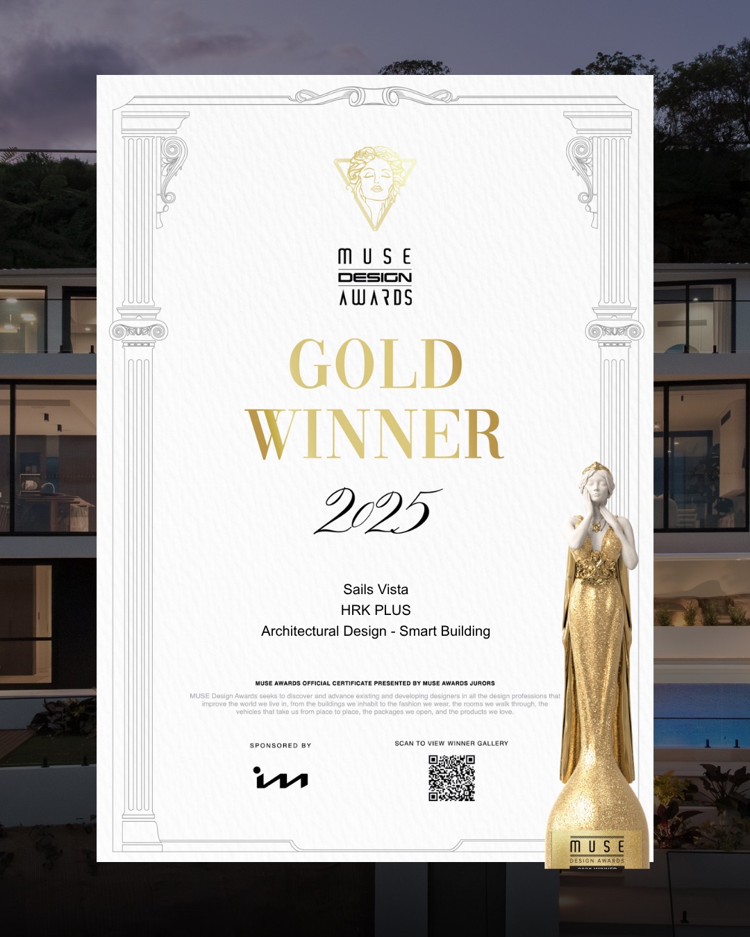 HRK+ MUSE Design Awards certificate