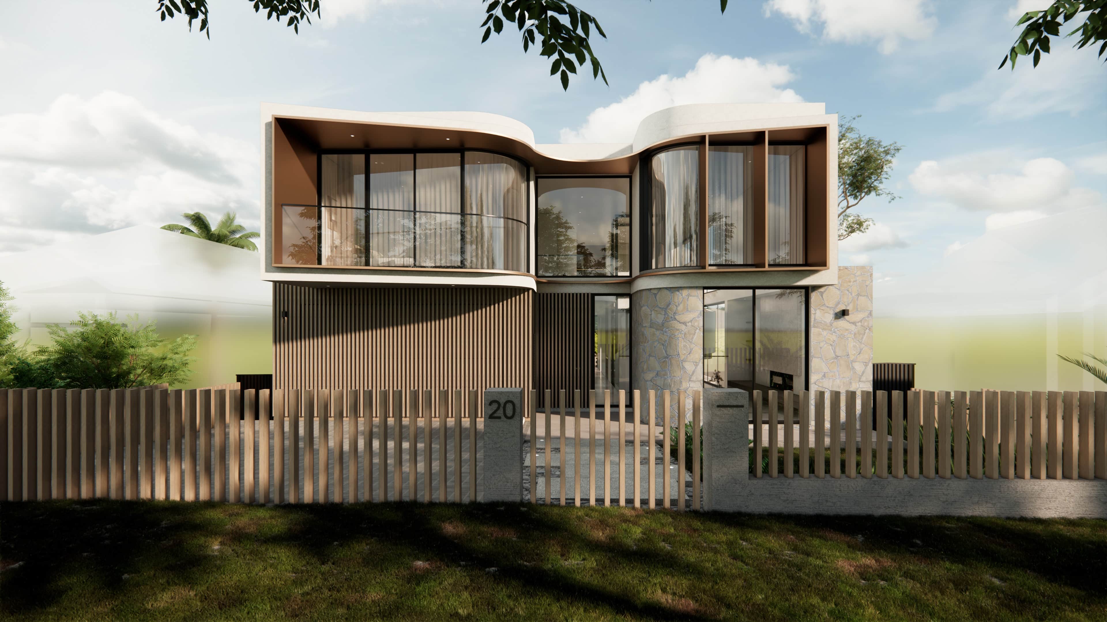Modern Curved Residence