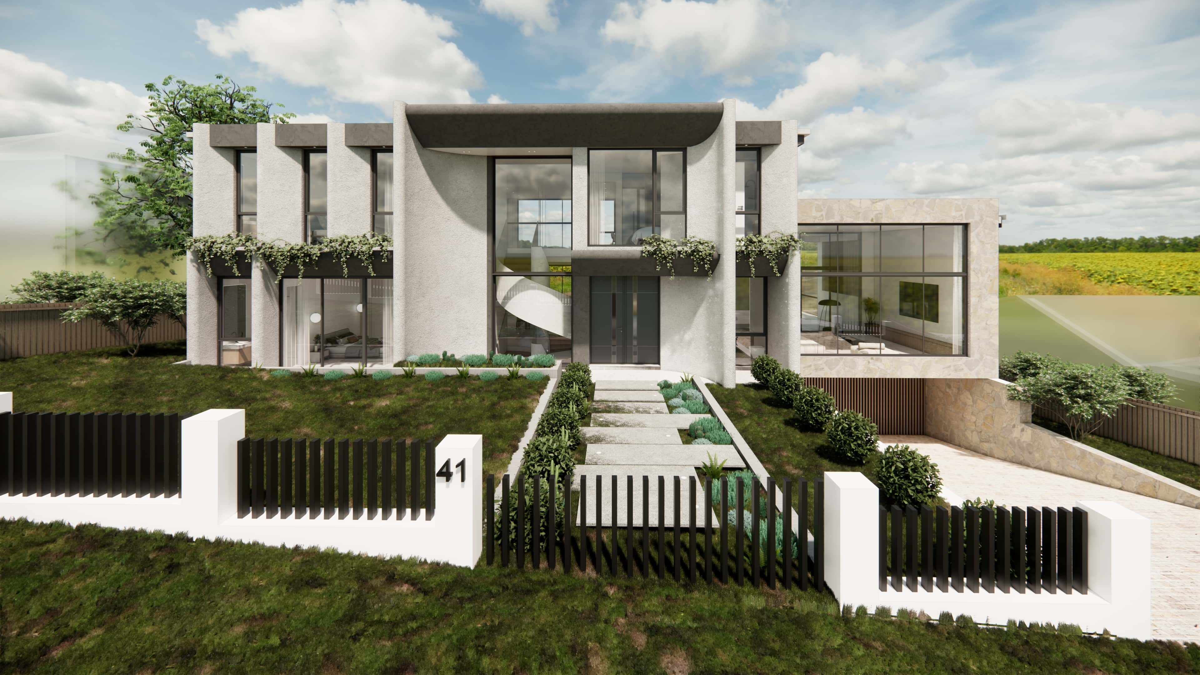 Modern Brutalist Residence